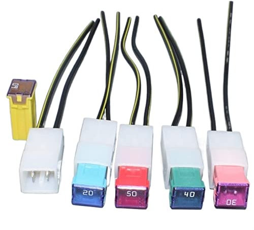 WIOSEN Shhworldsea 1 Satz = 1 Stück Sicherung + 1 Stück Sicherungskasten Mini-Quadratsicherung 20A 25A 30A 40A 50A 60A Auto-Sicherungskasten-Sortiment Auto-Sicherung (Color : 2pcs 40a Fuse)