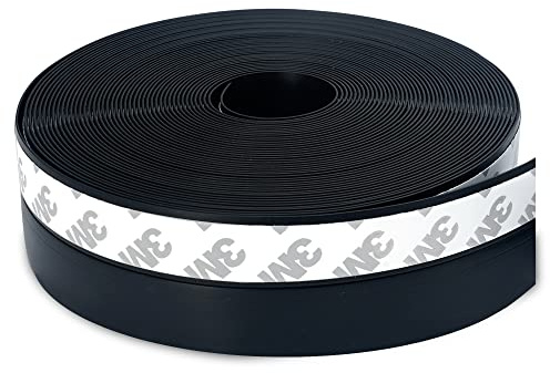 JEMESI Dichtungsstreifen, 3.5×1000 CM Schwarz Selbstklebend Silikon Dichtungsband, Multifunktions Zugluftstopper Schalldicht, winddicht, Staubschut, für Tür, Fenster