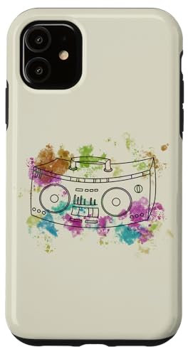 Hülle für iPhone 11 Ghetto Blaster Bunte Boom Box 70er 80er 90er Y2K