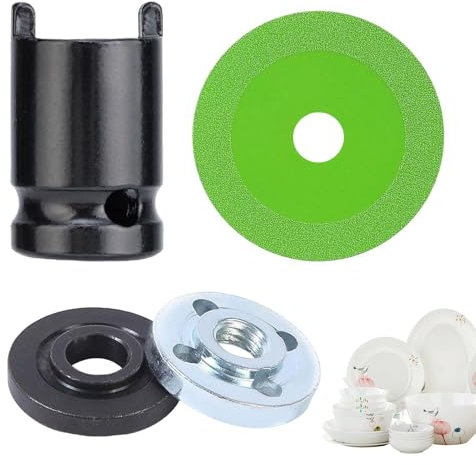 Disco da taglio per vetro | Set di lame per piastrelle in vetro da 3,93 pollici | 4 pezzi di lama per sottile per taglio in ceramica di vetro per smerigliatrice angolare | Lama per per vetro