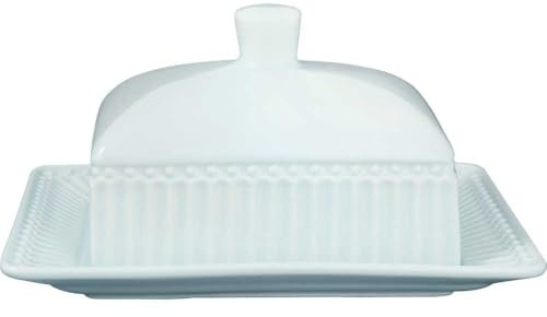 Greengate Butterdose ALICE PALE BLUE Blau Medium 17x14 cm Keramik Butterschale