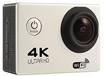 Action Camera sportiva impermeabile HD Outdoor mini telecamera subacquea 4K WiFi Sport DV Time Lapse (colore: grigio argento Dimensioni: medio)