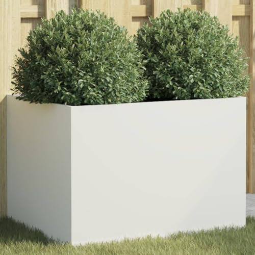 Xichuzi Jardinera de Acero Laminado en frío Blanco 62x47x46 cm, Huerto Urbano Terraza, Jardineras Exterior, Jardineria Maceteros, Mesa De Cultivo, Huerto En Casa - 841602