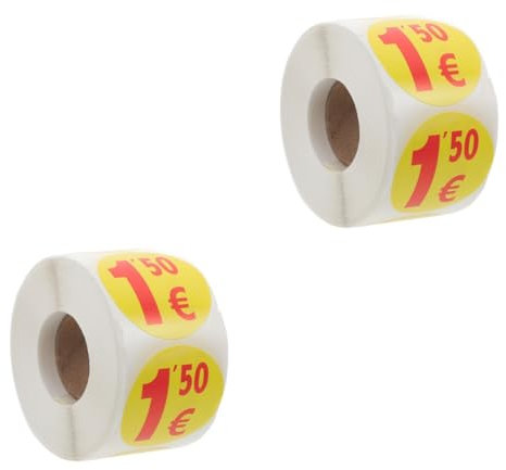 Operitacx 2 Rollen Aufkleber kleine unternehmen einzelhandel runde Preisschilder Verkaufspreisschild waren papier preisschild Preisetikettenpapier preisgünstige Abziehbilder