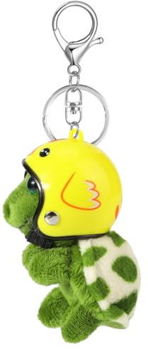 MWOOT Carino Portachiavi Peluche Morbido Tartaruga Ciondolo Personalizzato per Auto, Zaino, Borsa - Regalo per Donne e Ragazze, Verde e Giallo