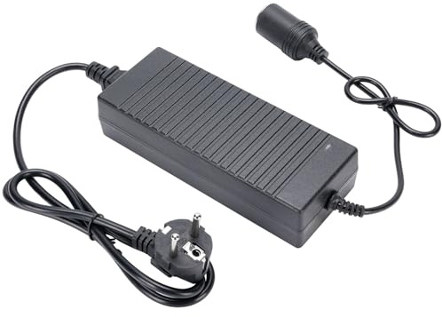 WODHMIEY Spannungswandler 230 V auf 12 V 15 A 180 W Netzadapter mit Zigarettenanzünderbuchse CE ROHS Zertifiziert Netzteil Transformator für Autokühlbox Reifenpumpe Lüfter Fernseher 1.5 m Kabel