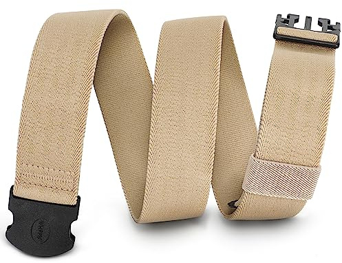 WHIPPY Elastischer Gürtel Herren Verstellbarer Outdoor Stretchgürtel Unisex Arbeitsgürtel für Damen Herren Stoffgürtel mit Kunststoffschnalle