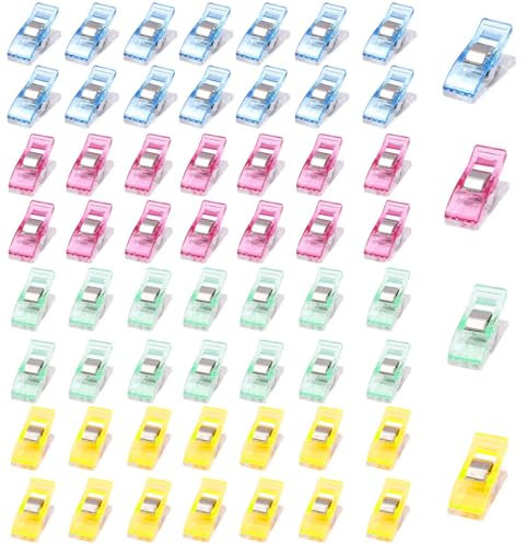 OHREN 60x Nähklammern Stoffklammern Sewing Accessories Nähzubehör für Nähmaschine Nähmaschinen Zubehör Nähutensilien