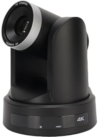 Diyeeni 12x Optical Zoom PTZ Camera HDMI IP USB 3.0 4K 30fps für Video Conference Business Meeting Live -Streaming Online Learn, AI Auto Tracking, Unterstützung Bis zu 128G (EU-Stecker)