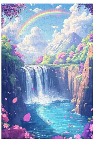Fallen Puzzle Berg Puzzle Große 3000 Teile Erwachsene, Clevere Rätsel, Geschicklichkeitsspiel für die Ganze Familie, Holz Farbenfrohes Jigsaws mit Geschenkbox Verpackung, Zimmer Deko 81x122cm D-960