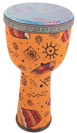 Parliky Handtrommel Einfach zu Bedienen mit Zartem Design Leichte 8 Zoll Djembe aus Pvc für Anfänger und Kinder für Musikunterricht und Bühnenauftritte