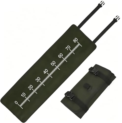 Uadme Abhakmatte Angeln, 100x30cm Polyester Abhakmatte mit Maßband | Messbereich 0-80cm, Ultraleicht und Abwaschbar, Fisch Maßband zum Messen der Fischlänge
