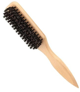 1-pack hårborste i bokträ, hårborste för vildsvinsborst, hårborste för män, smidig rygg-styling och kantkontroll, anti-fällande utredningskam för grooming och mustaschvård