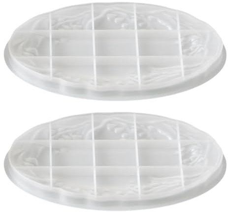 Kaeltsyn Moldes de silicona de alta calidad para manualidades, escayolas perfumadas, plato ovalado y resina para manualidades, bandeja de estilo europeo, moldes de bandeja europea