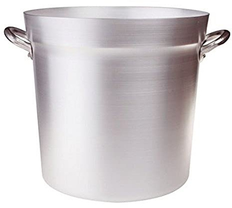 Pentole Agnelli Linea Salsa Pomodoro in Alluminio Pentola Tipo Nord con Due Maniglie in Alluminio, Argento, 32 cm