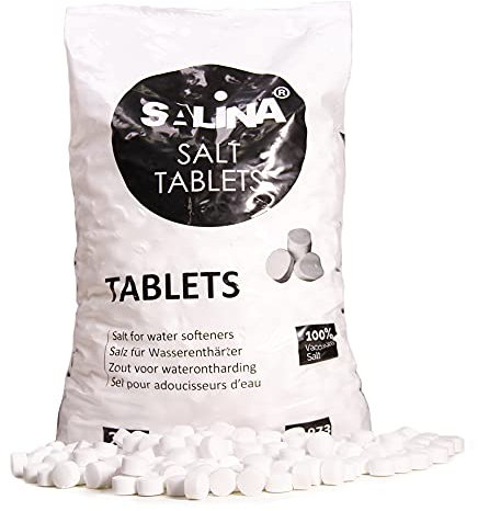 Salina Regeneriersalz 25 kg | Siedesalz Salztabletten | Enthärtersalz Wasserenthärtungsanlagen | Pools Schwimmbad | Hochreines Wasserenthärter Salz