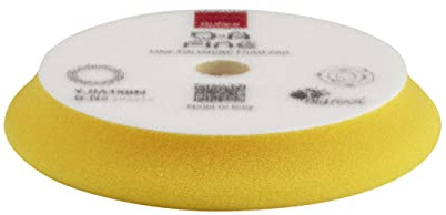 RUPES Orbital Foam Polishing pad for Car Sanding, Polishing & Waxing, Dual Action Polisher Pad, Car Cleaning Supplies for Compounding(Yellow, 130/150mm, Single Pad, Fine)