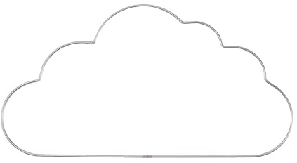 Vaessen Creative Wolkenförmiger Metallringe, Ø 32 cm aus 3 mm Metalldraht, zum Geburtsgeschenk, Traumfänger Basteln, Makramee Knoten, Mandala Häkeln, Wolke