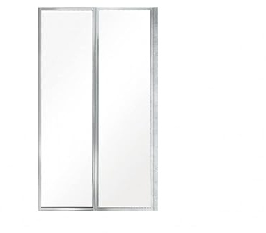 VBChome Faltwand Duschwand 80 x 140cm Chrom Duschabtrennung Spritzschutz Badewannenaufsatz Faltwand für Badewanne Modern Hoche Qualität