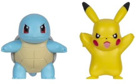 Pokemon Pikachu und Squirtle 5cm Pokemon Spielzeugfigur.