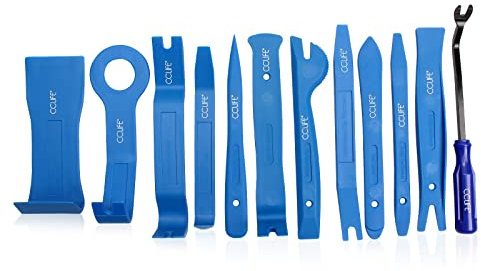 CCLIFE 12pcs Set di Strumenti per la rimozione dei Rivestimenti Strumenti universali per i Cunei dei Rivestimenti dell'auto per Il Pannello Audio Radio e di Navigazione del Veicolo