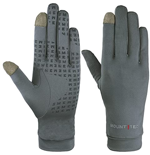 MOUNT TEC Unisex UV Protective Gloves UPF 50+ Sunblock Breathable Tip Touchscreen Gloves for Sailing Golfing Boating Driving Cycling Fishing (Charcoal,M)