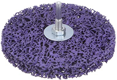 sourcing map Paint Stripping Disc Drill Attachment 5 x 1/2 with 1/4 Shaft Strip Clean Discs for Rotary Tool Clean and Remove Paint Coating Rust, Purple