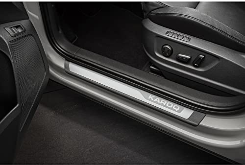 Skoda 57A071303A Einstiegsleisten Türleisten Türschweller Zierleisten, mit KAROQ Schriftzug Silber