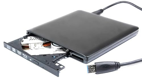 Reproductor y quemador de Blu-ray externo 4K Ultra HD UHD 3D, para Windows 10, 11, 8, juegos, laptop, Ultrabook, Mac, Book, PC, 6X BD-RE DL 8X DVD+-R/RW CD-R Writer USB 3.0 unidad portátil