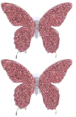HAWILLOSCH Rhinestone Auto Duft Clip Für Lüftung Elegante Auto Innendekoration Mit Schmetterlingsdesign Für Entspannende Aromatherapie Und Stilvolle Atmosphäre Im Fahrzeug