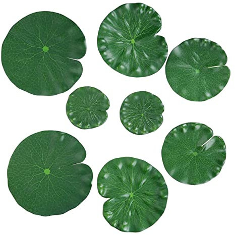 MUSISALY 8stücke Künstliche Lotusblätter Für Teich Simuliertes Wetterfeste Teichpflanzen Gartenbedarf Teichdekoration Lilienpads Für Springbrunnen