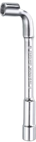 sourcing map L-förmiger, abgewinkelter Steckschlüssel, 8 mm, Hartstahl, doppelseitig, metrisch, Sechskant, 6-Punkt-Rohrsteckschlüssel für allgemeine Reparaturen, Rohrleitungen, Fahrrad-Autowartung