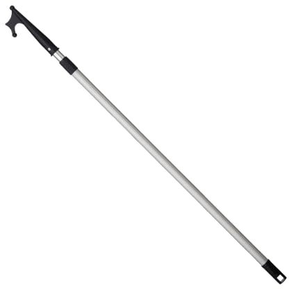 SAWESTO® Bootshaken Enterhaken | Teleskopstange ausziehbar aus eloxiertem Aluminium 120 – 200 cm Ø 30 mm | Aufhängehilfe/Bügelgreifer & Kleidergabel | Poolhaken