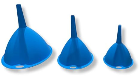 PARENCE.- Set di 3 imbuti in plastica per alimenti - diverse misure per cucina, garage e altro - facile da pulire e riporre - 3 pezzi