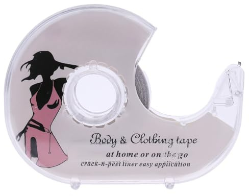 pistro Cinta transparente de doble cara para el cuerpo, adhesivo para peluca de pecho de 5 m, cinta transparente para ropa y vestido de graduación, hipoalergénica, agradable al tacto, cinta segura