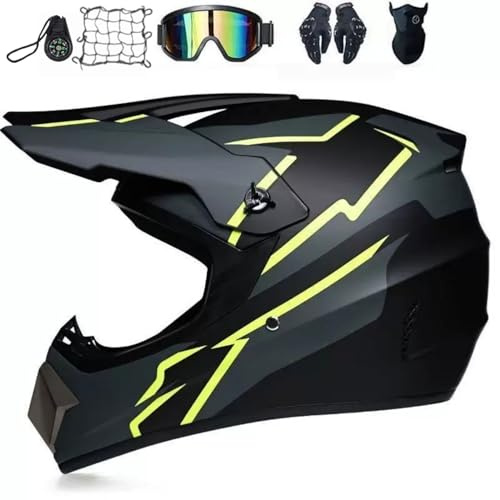 Casco Motocross Bambino - Casco da Cross per Bambini 3-10 Anni, Casco Integrale MTB con Mentoniera Removibile, Casco Moto Bambino Sicuro per Quad e Scooter (SpiderMan/Design Personalizzato) (M)