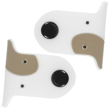 KOMBIUDA 2pcs Rubber Cable Organizer and Earphones Manager with Cartoon Yellow Dog Design, USB Cord Holder Set for Home and Office Cable Management