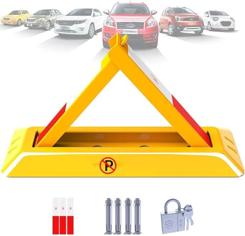 Barrière de stationnement pliable, serrure de parking amovible, borne de sécurité manuelle pour une gestion sécurisée du stationnement