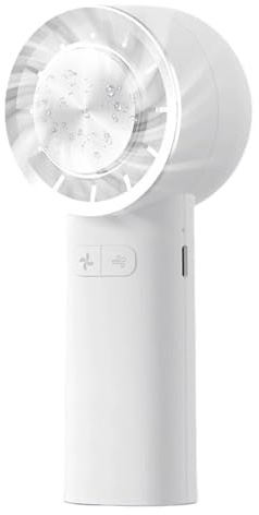 Zambuph Ventilateur de bureau Rechargeable par USB, avec moteur sans balais puissant et longue durée de vie la batterie, soufflage cheveux si facile, ventilateur ABS à grande vitesse, blanc 133