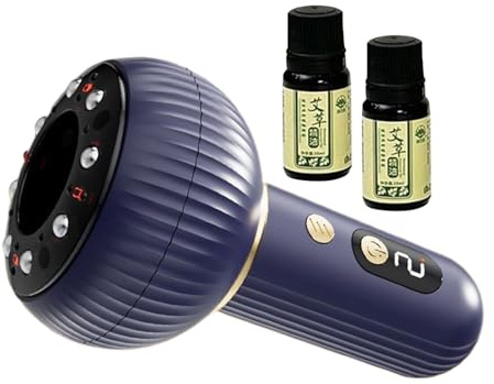 Patifirst Dispositif de Ventouse Électrique,Dispositif de Ventouse Intelligente 9 Modes - Appareil de Massage Portable avec Vibration Chauffage Grattoir pour Cuisses Abdomen Dos Jambes Visage Bras