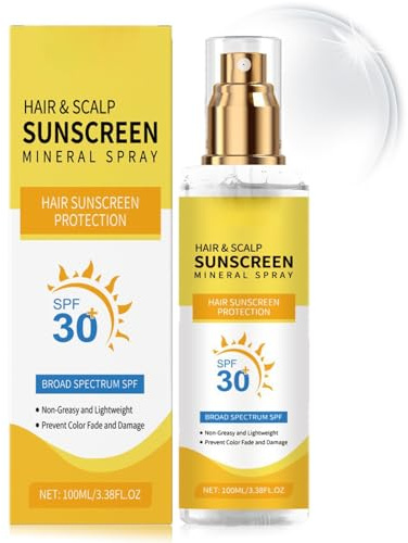 Scalp & Hair Sunscreen Spray SPF30, Non-Greasy Hair Sun Protection, Scalp SPF Hair Sunscreen, UV Hair Protector for Daily Scalp Protection
