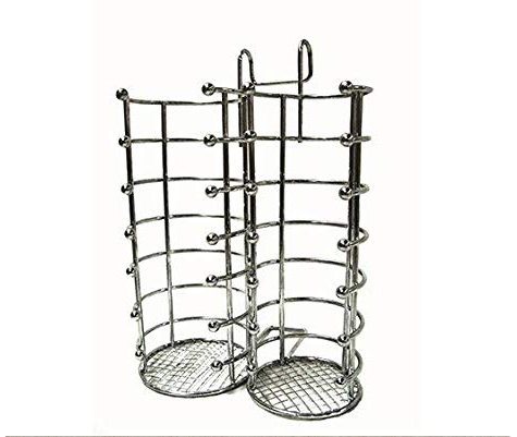 Portabicchieri acciao inox 2 posti acqua e caffe' Beca