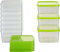 MiraHome Contenitore alimenti contenitore per freezer 11x11x6,4 cm verde Qualità austriaca (0,5l Quadrato (10 Pz))