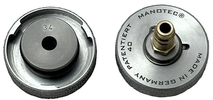 MANOTEC Bremsenentlüftungsadapter Nr.40, gerade Version | Bajonettadapter passend an Behälter Ø 34-35mm, Made in Germany