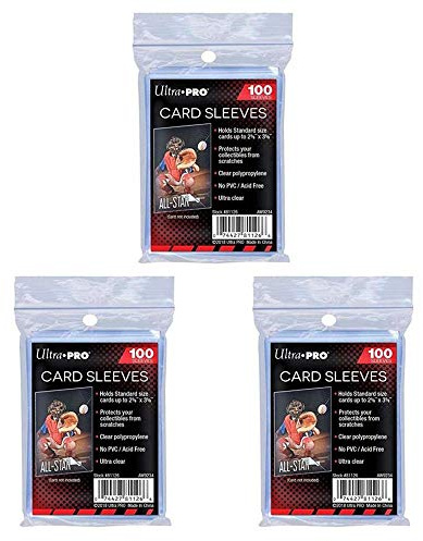 Ultra PRO Kartenhüllen Sleeve 300 Stück, Standardgröße, Transparent für Pokemon Karten, Pokemon Sammelalbum, Pokemon Booster - Schützt Sammelkarten wie Magic, Fortnite, 63x88 mm