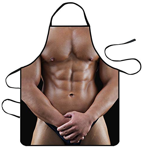 TOPWAYS® Funny Novelty Cooking Apron, Sexy Kitchen Apron Cooking BBQ Party Adult Chefs Apron For Men Women Funny Gift