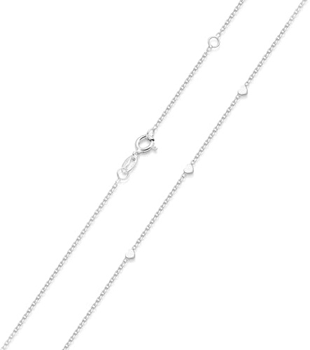 MATERIA by Matthias Wagner Herz Kette Damen - 925 Silber Halskette Choker in silber oder vergoldet 42-45cm