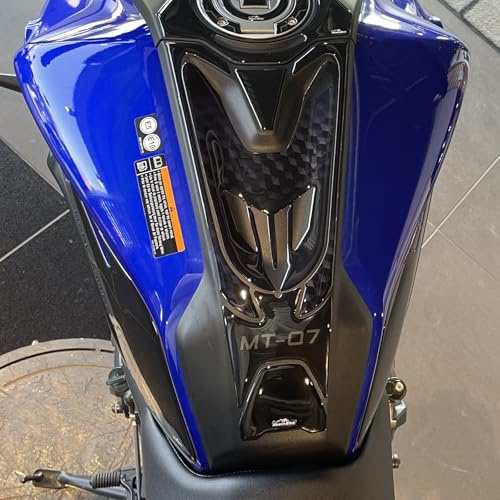 Resin Bike Autocollant Moto Compatibles avec Yamaha MT-07 2022. Protection de Réservoir Contre Les Chocs et Les Éraflures. Autocollant 3D Résinés - Fabriqué en Italie