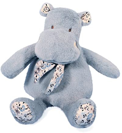 Histoire d'Ours - HIPPO HO3176 Plüschtier Hippo Bandana, Blau, 22 cm