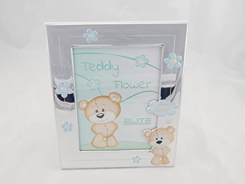 Digiglio Bomboniere Portafotos Plata Oso Teddy Bear Celestial Madera y Plata